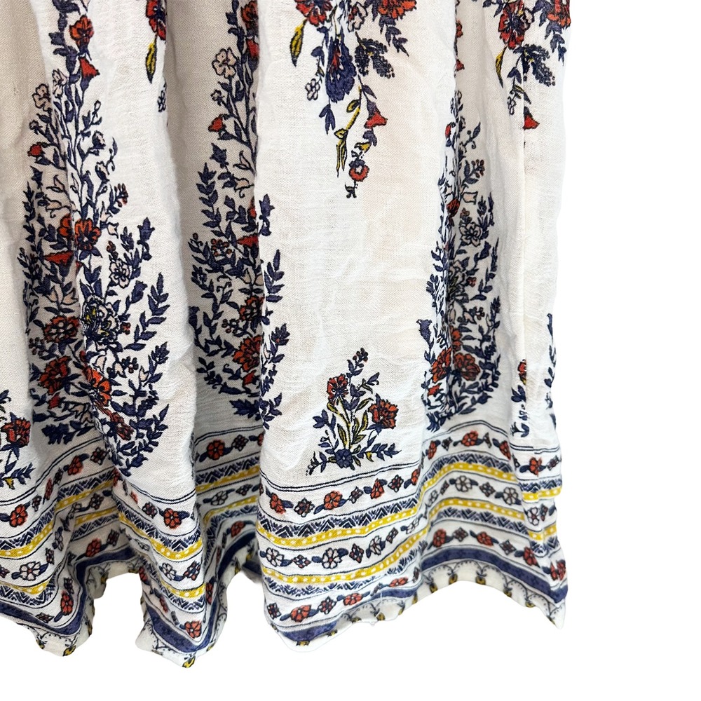 OLD NAVY Boho Floral Paisley Tiered Sleeveless Maxi Dress NWT • M • white, blue - Picture 3 of 9
